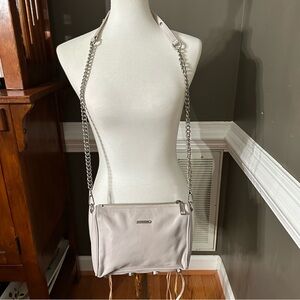 Rebecca Minkoff Mini Five-Zip Cross-Body Bag Light grey